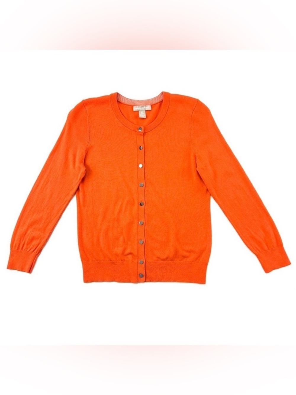 Banana Republic orange round neck silk blend lightweight women Cardigan Small